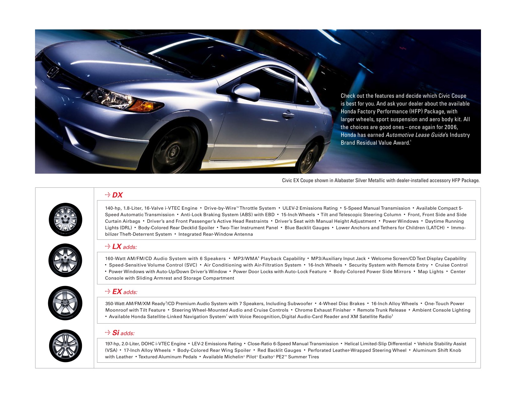 2007 Honda Civic Coupe Brochure Page 5